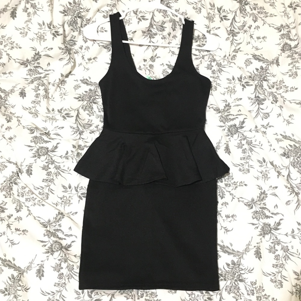 Papaya Black Peplum Dress